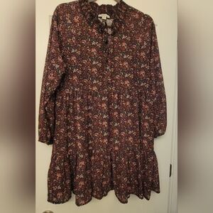 American Eagle Boho Floral Long Sleeve Dress